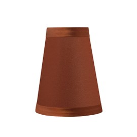Aspen Creative 32659-2 Small Hardback Empire Shape Chandelier Clip-On Lamp Shade Set (2 Pack), Transitional Design in Redwood, 4" Bottom Width (2 1/2" x 4" x 5")