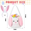Easter Bunny Basket for Kids, Plush Lovely Buckets for Eggs