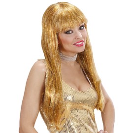 Glitzy Glamour with Tinsel - Gold Wig for Hair Accessory Fancy Dress