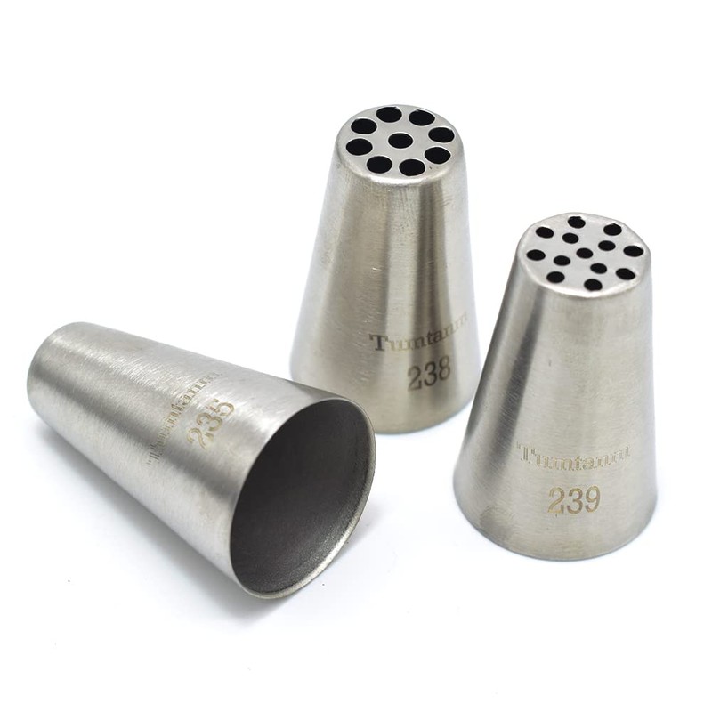Tumtanm 3 Pcs Grass Piping Nozzles, Seamless Grass Piping Tips,