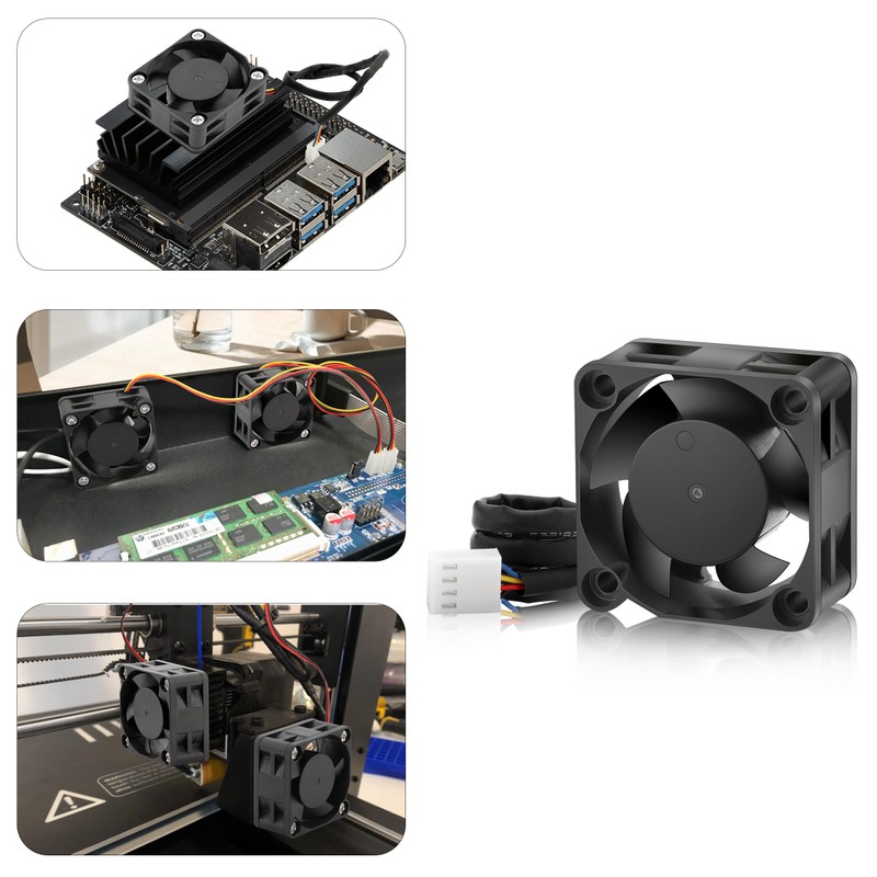 GDSTIME 2PCS 40mm x 20mm 12VDC, PC Case Fan, 4