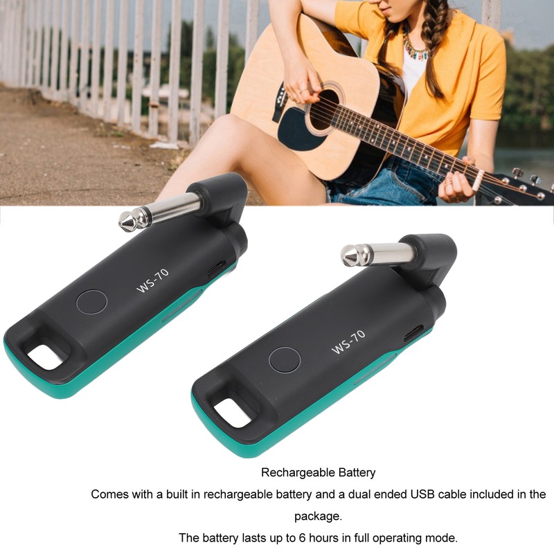 Wireless Guitar Sound Transmission System USB Rechargeable UHF Wireless Guitar