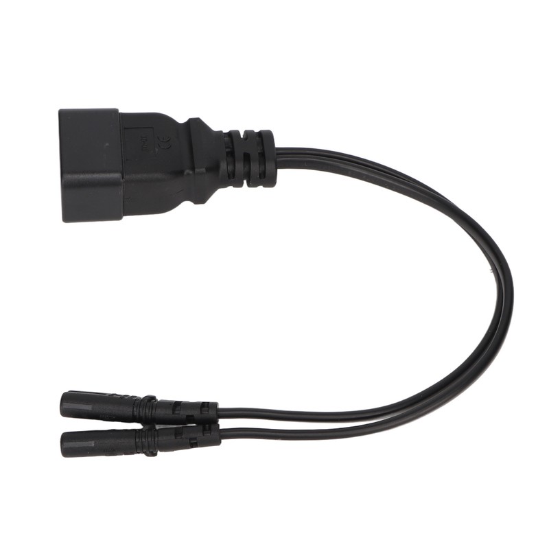 Dual IEC320 C7 to C20 Cord Universal Y Power Splitter