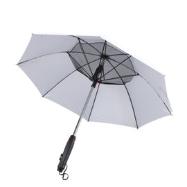 Blocking Umbrella with Fan and Mist Spray, 3 in 1 8 Ribs Portable Sun Rain Umbrella Cooling Umbrella with Cooling Fan for Hot Summer, Beach, Sports, Walking