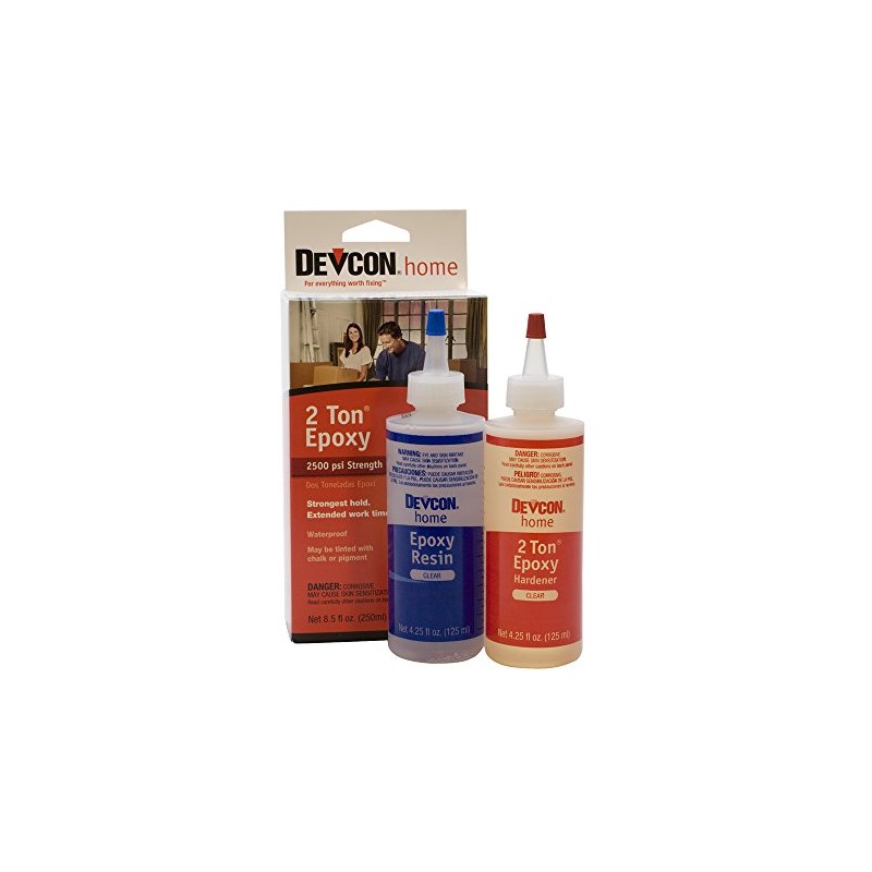 Devcon Epoxy, 2 Ton Epoxy, 4.25 Ounce each, 2 Bottles