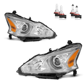 KarSpareHub Headlights W/Bulbs for 2013 2014 2015 Nissan Altima 4-Door Sedan Headlamp Replacement Driver & Passenger Side (DOES NOT FIT XENON/HID)