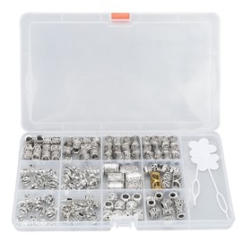 106pcs Dreadlocks Hair Rings Alloy Different Shapes Exquisite Patterns Hair Braiding Beads