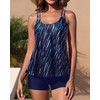 Yonique Womens Two Piece Swimsuits Tankini Top with Boy Shorts
