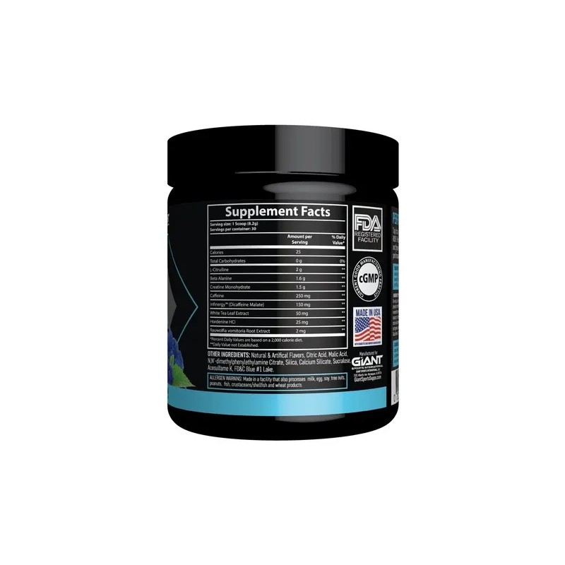 Giant Sports Rush Pre Workout Maxima Potencia 252 Grs |