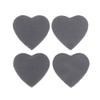 Red Hamper SL002 Drinks Heart-Shaped Slate Coaster Set 4, Wicker