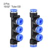 sourcing map Plastic Inline Manifold Union Push to Connect Tube