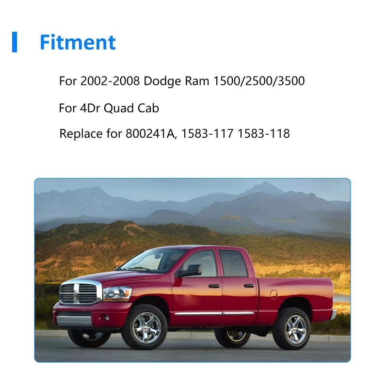 WenQi Cab Corners For 02 - 08 Dodge Ram Quad