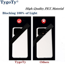 TygoTy Light Blackout Tape 1.2 inch X 66 FT Blocking Tape 100% of Light, DIY Light Blocking Stickers,Black Masking Adhesive Tape for LED Light, Electronics, Aquarium, Windows,Indicator,Lamp Strips