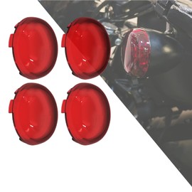 HDBUBALUS Bullet Turn Signal Light Red Lens Cover Fit For Harley Touring Road King Street Glide Sportster Softail Dyna 2000-2025 4pc