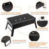 Folding Portable Barbecue Charcoal Grill, Stainless Steel Barbecue Desk Tabletop