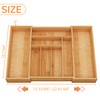 BAMEOS 3" Deepth Expandable Drawer Organizer, Deep Flatware Organizer, Adjustable
