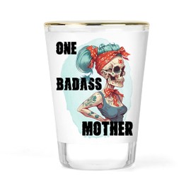 Mothers Shot Glass - Mothers Day Gift - Moms Birthday Shot Glass - Best Mom Glass - Mom Drinkware - Gifts for Mom - Cute Mother Gift - One Bad Mother Collectible Keepsake