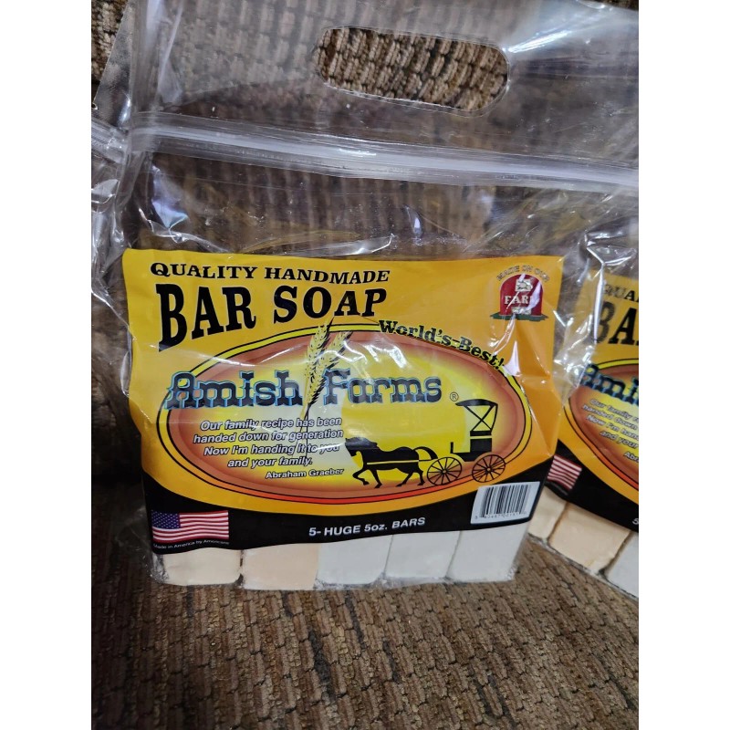 Amish Farm Bar Soap 2 Packs 10 Huge Bars 5oz