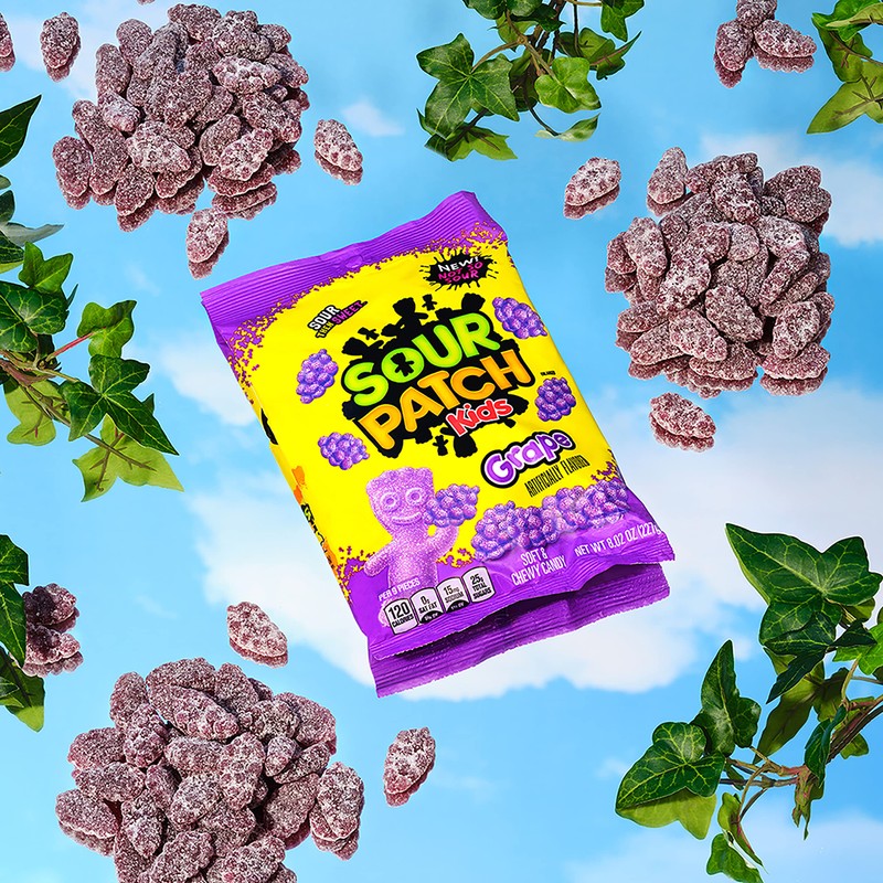 SOUR PATCH KIDS Grape Soft & Chewy Candy, Bulk Candy,
