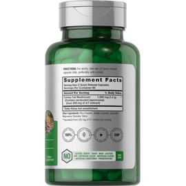 Turkey Tail Mushroom Capsules | 1200mg | 120 Count | Non-GMO and Gluten Free Extract | by Horbaach