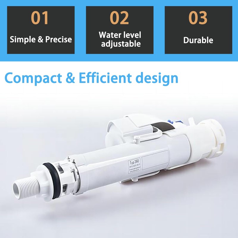 Lychee Light Adjustable Toilet Fill Valve Replacement Kits，Inlet Valve Repair