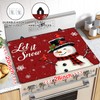 Snowmen let it snow Christmas Stove Top Cover Retro Gas