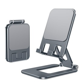 BONERUY Fully Foldable Phone Stand for Desk, Adjustable Cell Phone Holder with Silicone Pad Compatible with All Smartphones