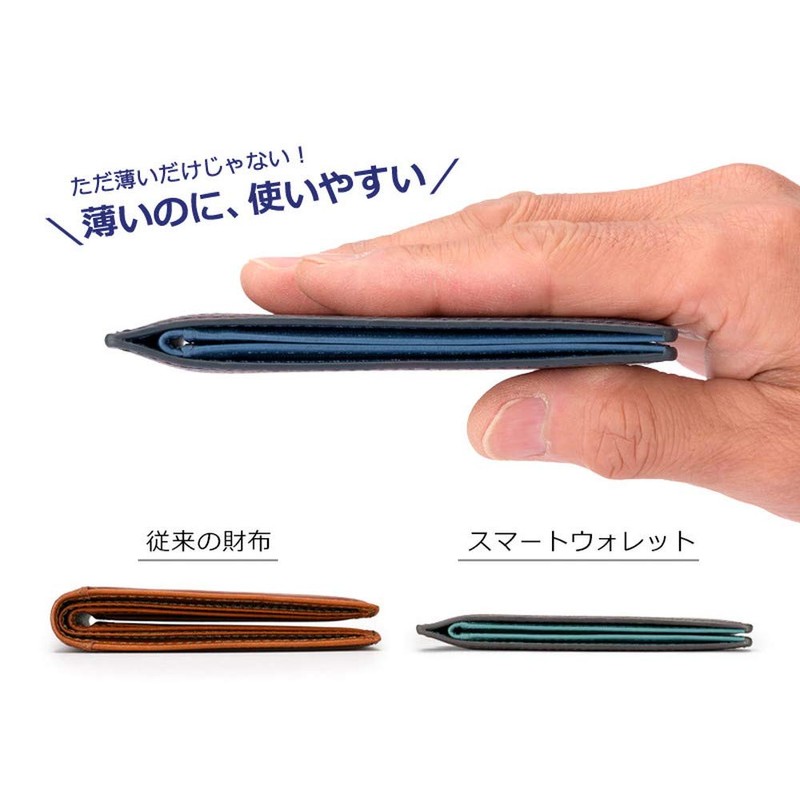 Miragro eami101 Smart Wallet (Bill Compartment), Black / Interior: Black