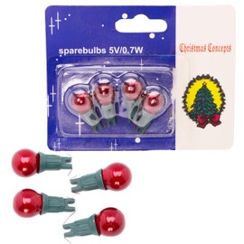 Pack of 3 Dark Red Push in Spare Bulbs for Berry Lights 5v 0.65w 0.13a