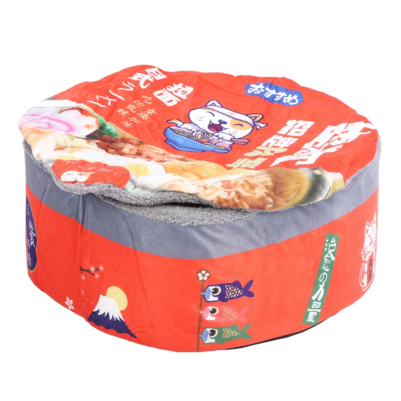 Noodle Box Cat Bed Japanese Style Semi Enclosed Soft Comfortable