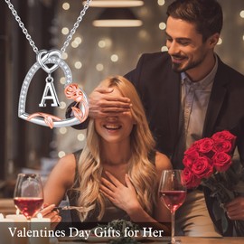 Yesteel Heart Initial Necklaces Teen Girls Gifts for Teenage Girls, Love Letter Pendant Initial N Necklace Birthday Jewelry Gifts for Teen Teenage Girls