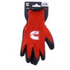 Cummins Red Latex Dipped Palm Gloves - Textured Work Gloves,