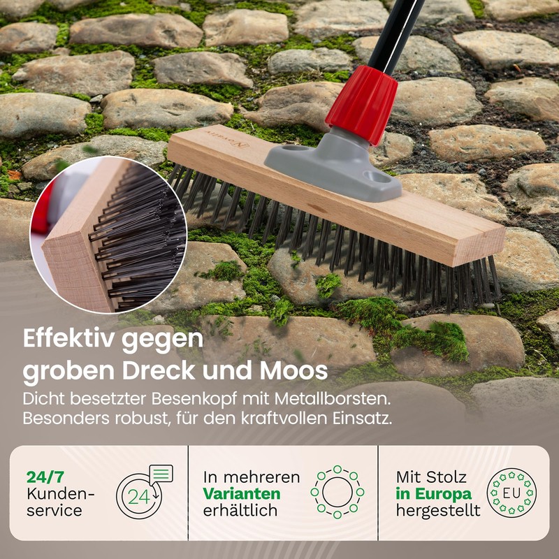 Novaliv Robust Wire Brush Moss Basic Efficient Moss Removal Wire