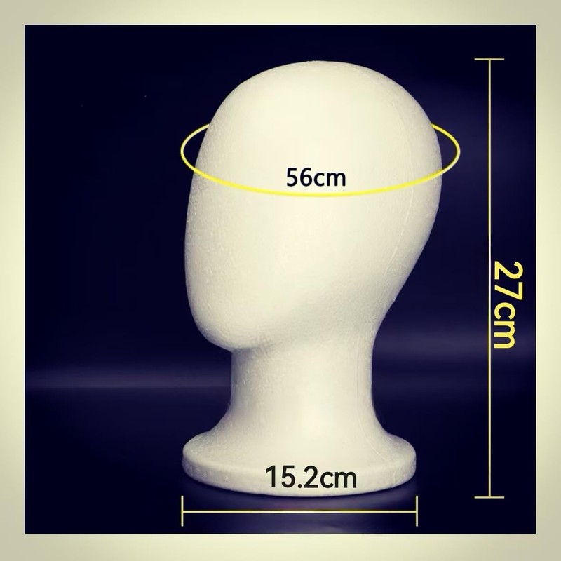 Styrofoam Head Mannequin Wig Stand Display