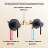 SUBEIXI Matte Black 2 Handle Shower faucet Set, 8 Mode
