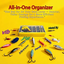 Tcakelox Deluxe Fishing Tackle Box, Waterproof 3600 & 3700 Terminal Tackle Trays, Organizer Includes 2 Type Dividers, Multi-purpose and All-in-one Tackle Storage (3700-3 all-in-one 1 pack)