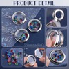 Framendino, 6 Pack Floating Locket Necklace Charms Memory DIY Round