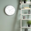 Acctim Webster Wall Clock Non-Ticking Sweep Marble Style Face Chrome