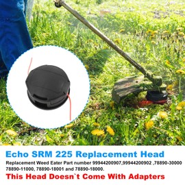 SRM-225 String Trimmer Head Replacement E cho Speed Feed 400 Echo Weedeater Head SRM225 SRM-210 SRM-230 SRM225 PAS225 PAS230 Shiandaiwa T195S T220 T222 T230 T231 Fit Echo Trimmer Head