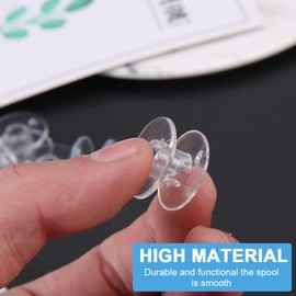 Quesuc Pack of 25 Sewing Machine Bobbins with Transparent Bobbins Storage Box Plastic Bobbins Sewing Machine Bobbins Sewing Machine Bobbins Including Storage Box