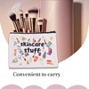 Skincare Stuff Makeup Bag Travel for Women Canvas Cosmetic Makeup