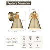 FEMILA 1-Light Vintage Wall Sconces, Antique Brass Industrial Sconces Wall