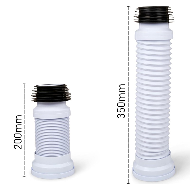 Flexible Toilet Pan Connector Universal WC Flexi Slinky Waste Soil