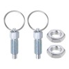sourcing map 2Pcs Spring Plunger with Pull Ring M10x1.5 Thread