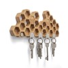 Wooden Magnetic Key Holder | Unique Honeycombe Design | Minimalist