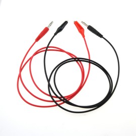 BLLNDX 2PCS Banana Plug to Alligator Clip Test Leads 4MM Soft Pure Copper Leads Power Cord 1 Meter Alligator Clip Wire Red Black for Labs School Physics Experiments