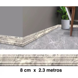 LH_DECOR 8 Cenefas Moldura Zoclo Decorativo Pared Vinilo Autoadhesivo