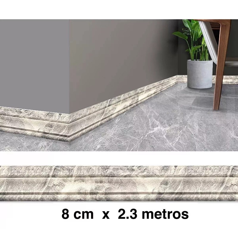 LH_DECOR 8 Cenefas Moldura Zoclo Decorativo Pared Vinilo Autoadhesivo