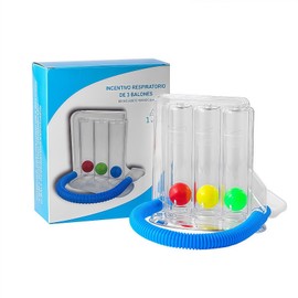 Triflow Breathing Trainer with 3 Colourful Balls, Chamber Breathing Exercise Device, Lung Trainer, Breathing Exercise Device for Therapy for Respiratory Problems of the Lungs and Bronchi, 14 x 13.5 cm