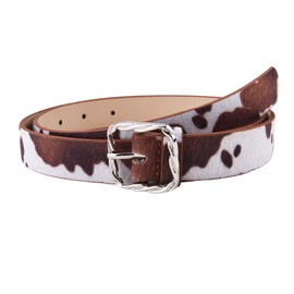 Vintage Western Cowgirl Belt for Skirts Jeans Animal Cow Belt for Women Girls Retro Cowgirl Accessories Y2k Grunge Western Belts for Dress Pants Womens Southwestern Soft Leather Belts for Women Girls